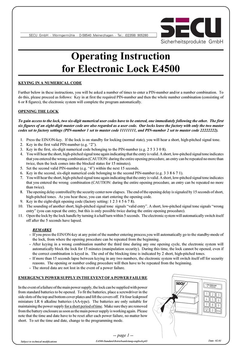Secu E4500 User manual