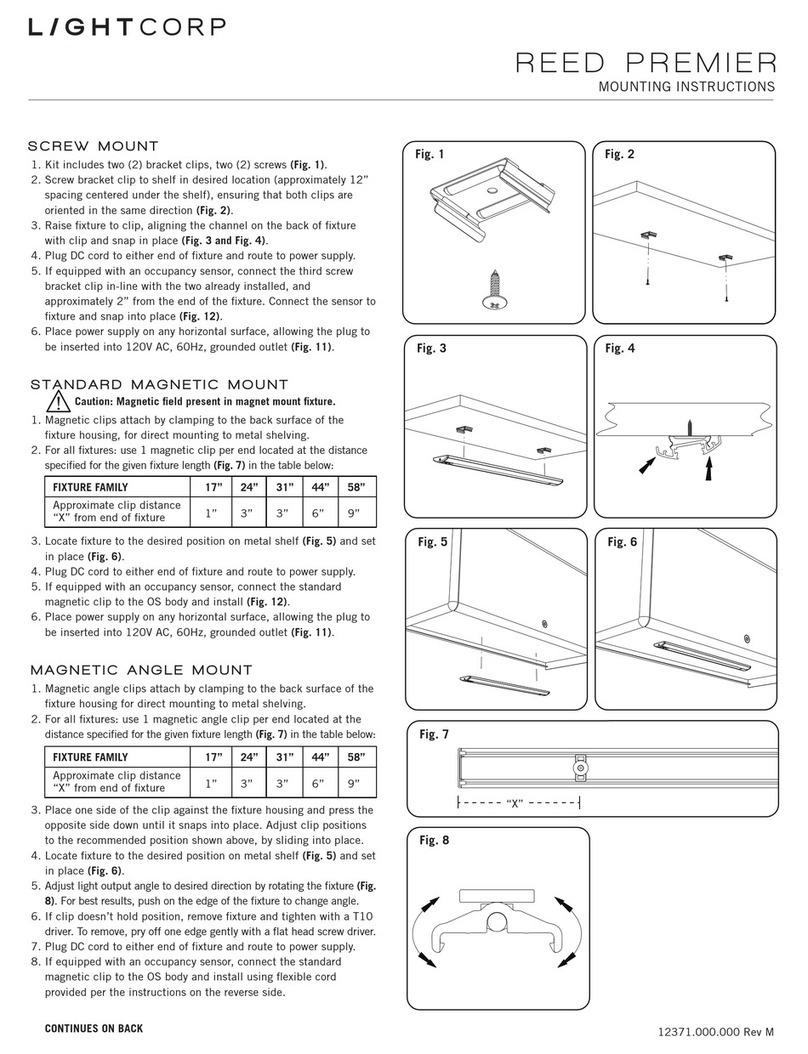 Lightcorp Reed Premier Mounting instructions