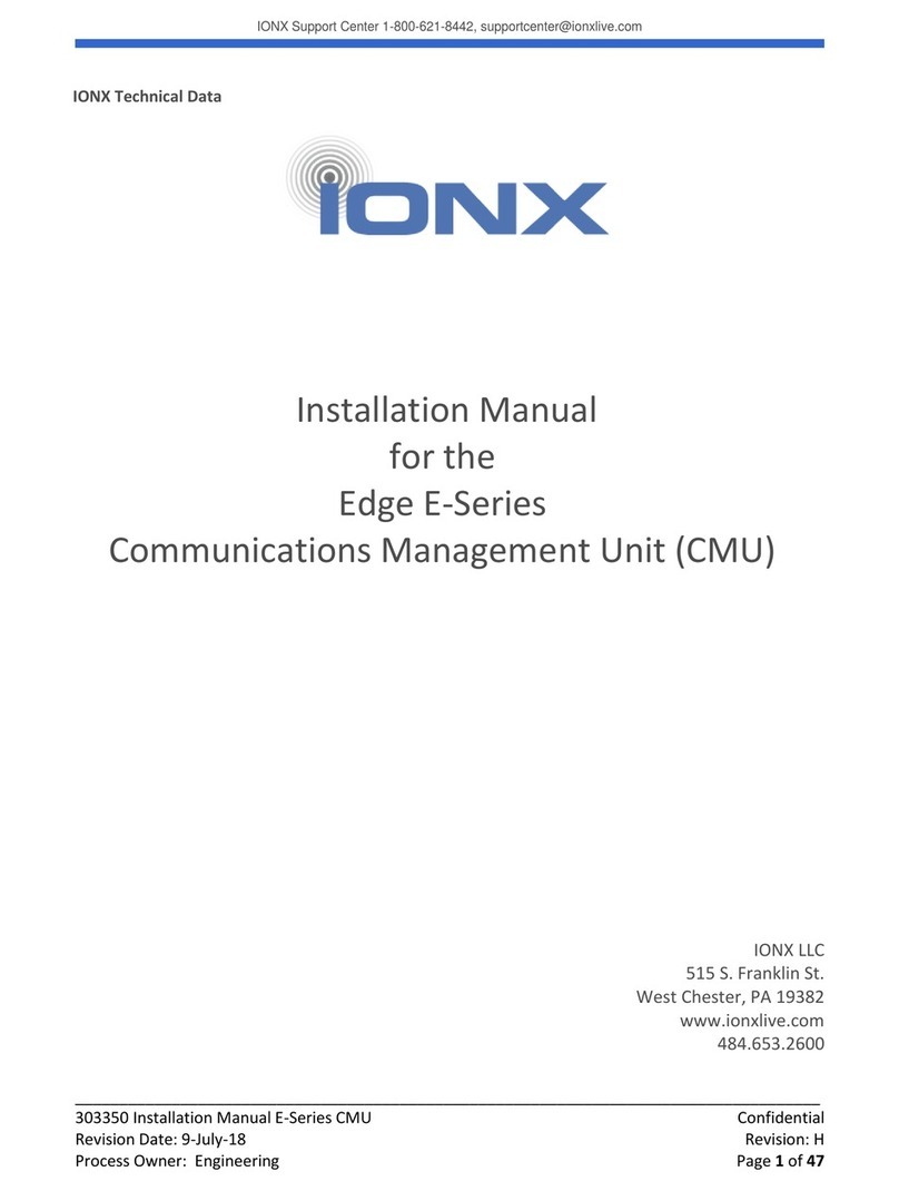 Ionx Edge E Series Installation guides
