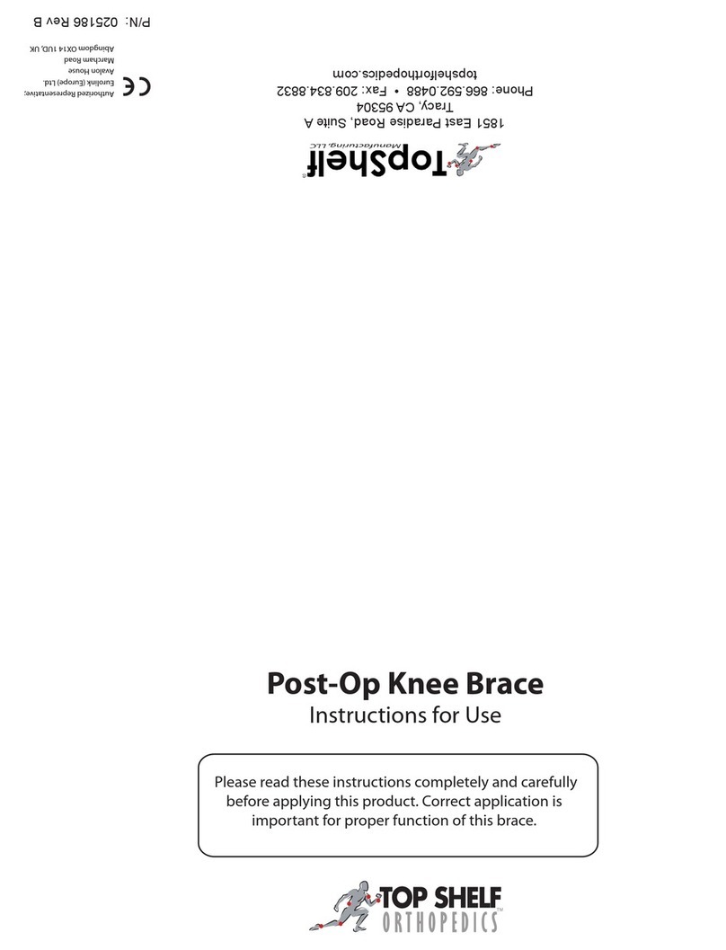 Top shelf Orthopedics Post-Op knee brace User manual