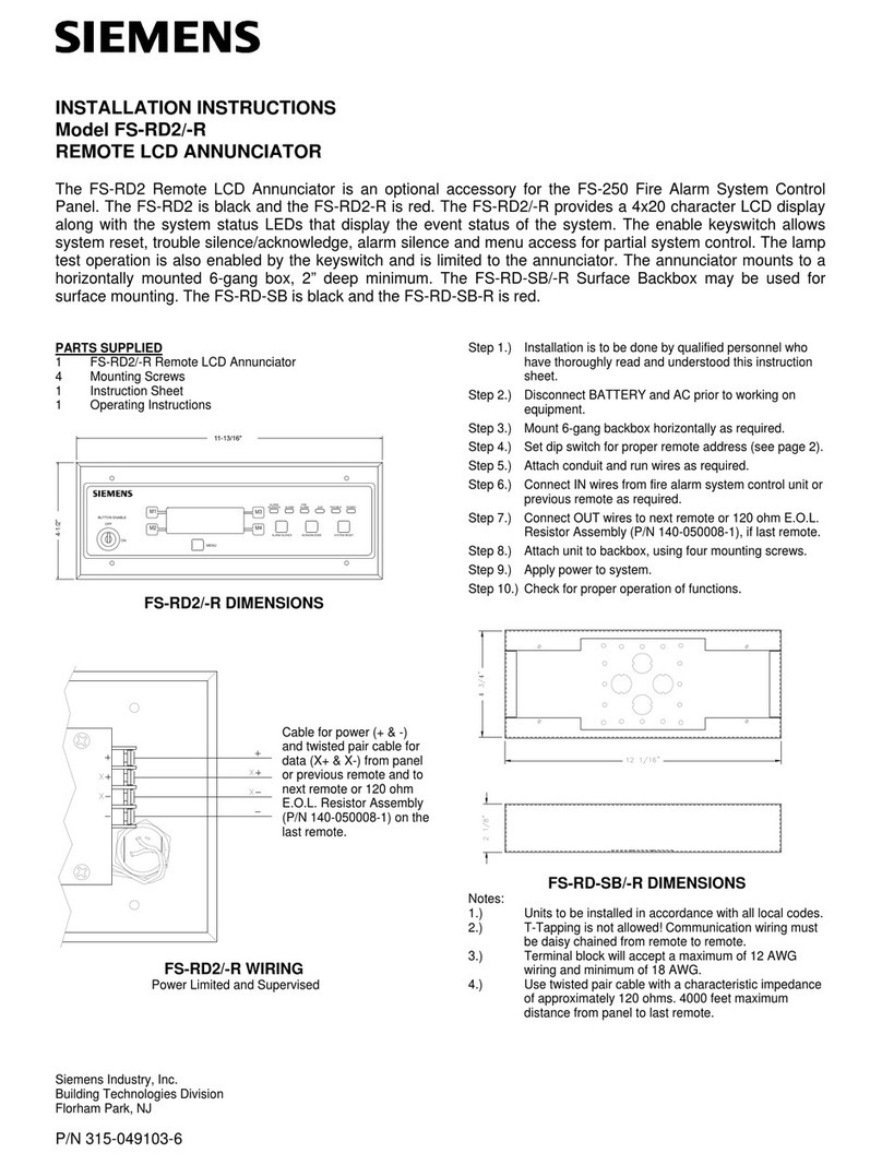 Siemens FS-RD2 User manual