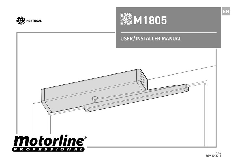 Motorline professional M1805 User& installer's manual