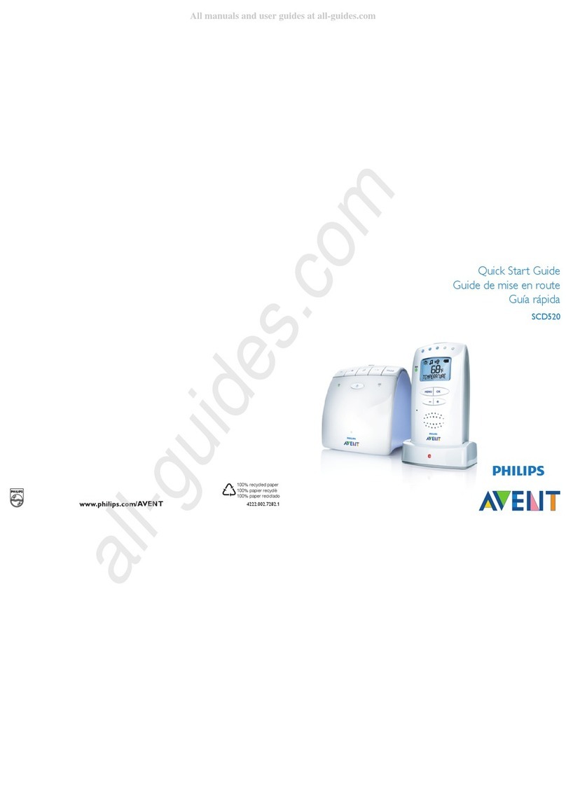 Philips Avent DECT baby monitor SCD520 quick start guide