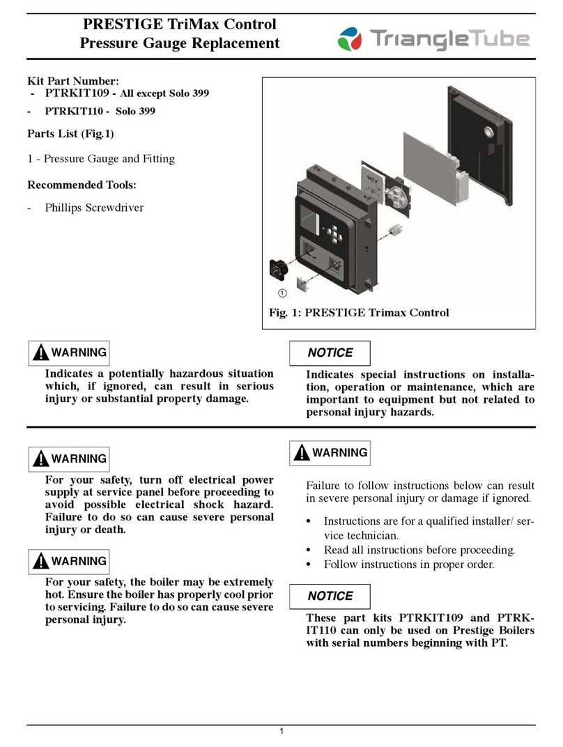 TriangleTube PRESTIGE TriMax PTRKIT109 User manual