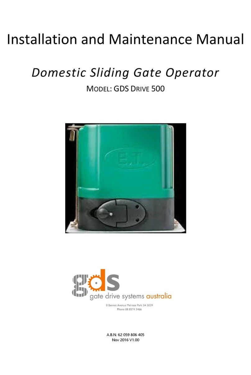 GDS GDS DRIVE 500 Installation and maintenance manual