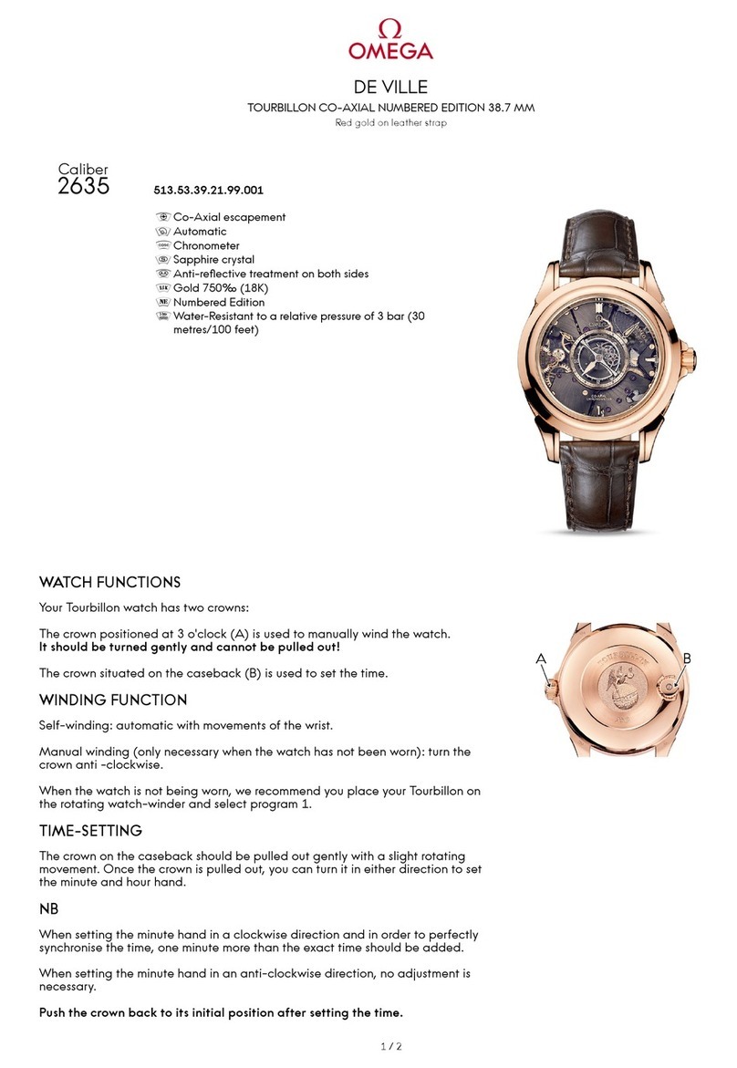 Omega DE VILLE TOURBILLON CO-AXIAL NUMBERED EDITION 38.7... User manual Omega DE VILLE TOURBILLON CO-AXIAL NUMBERED EDITION 38.7... User manual