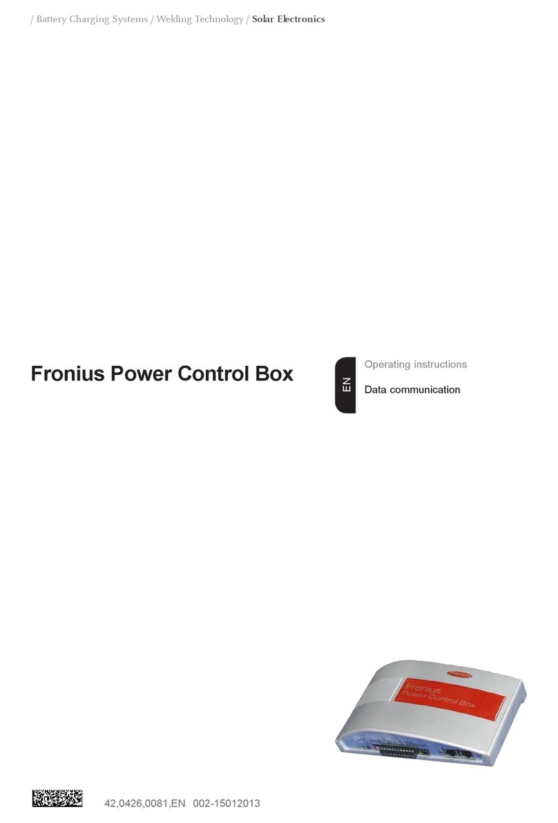 FRO­NIUS Power Control Box operating instructions