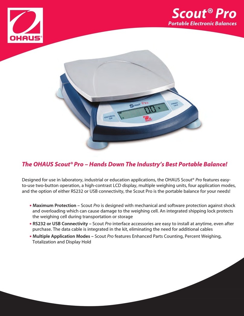 OHAUS Scout Pro 202 User manual