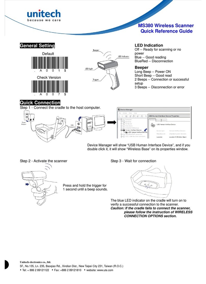 Unitech MS380 User manual
