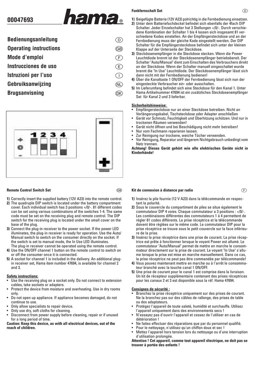 Hama 00047693 User manual