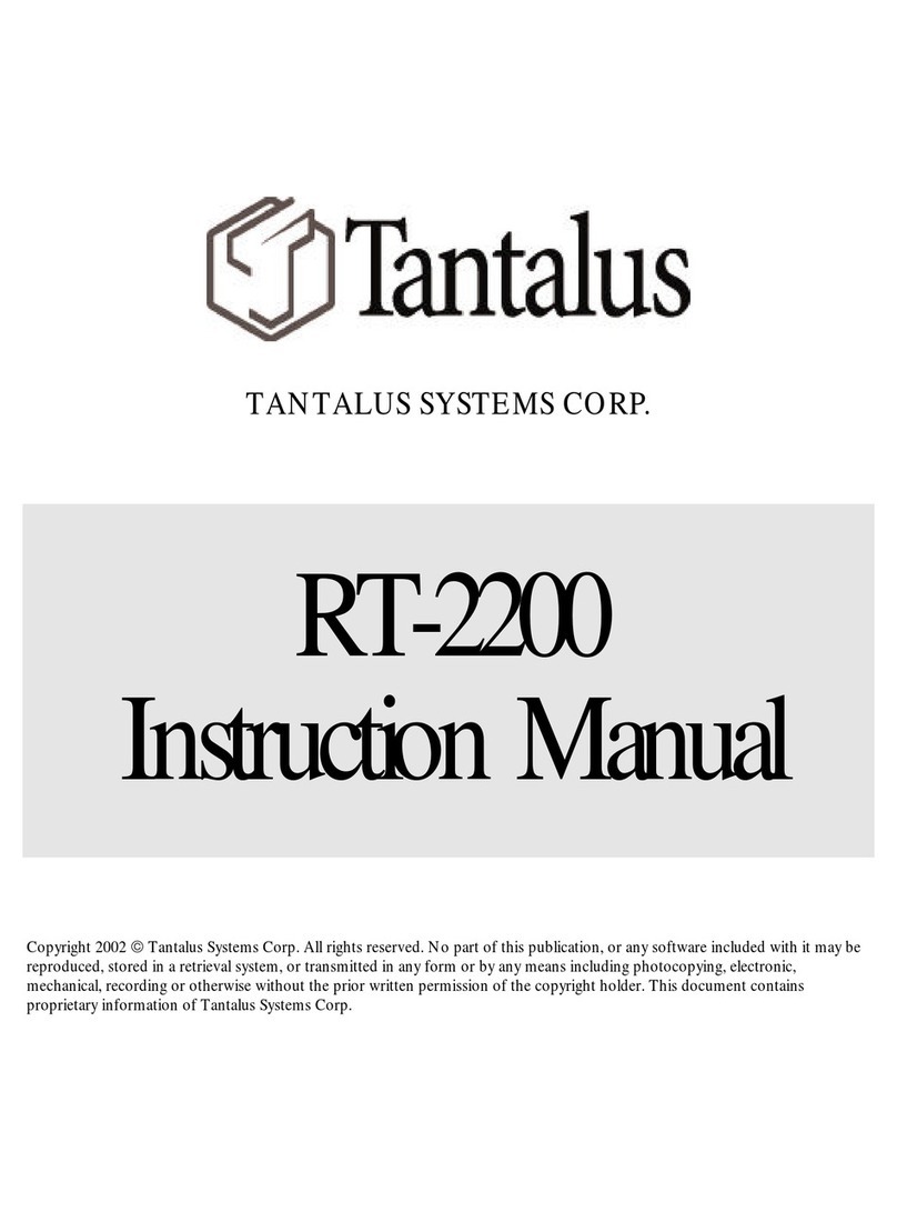 Tantalus RT-2200 User manual