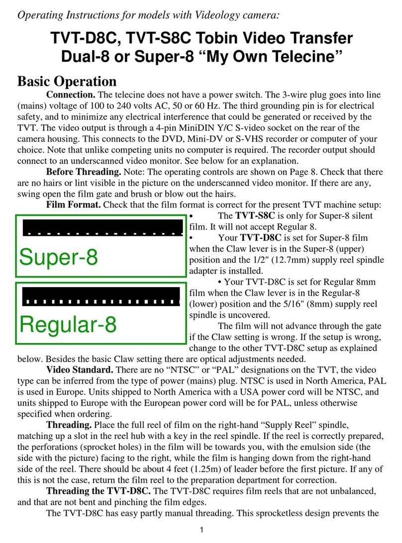Tobin TVT-D8C operating instructions