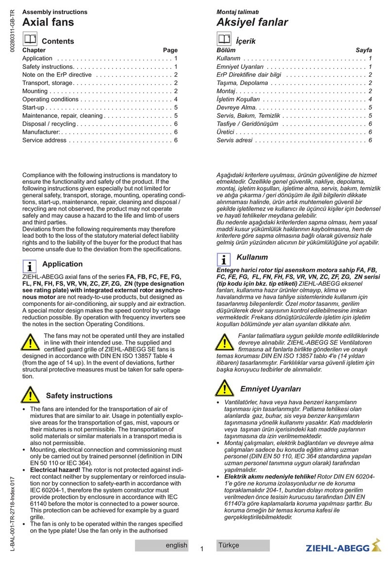 ZIEHL-ABEGG FA Series Assembly guide