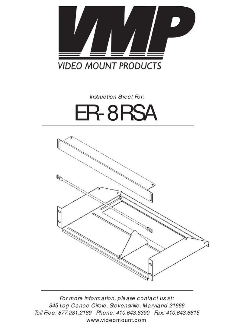 Video Mount Products ER-8RSA instruction sheet Video Mount Products ER-8RSA instruction sheet