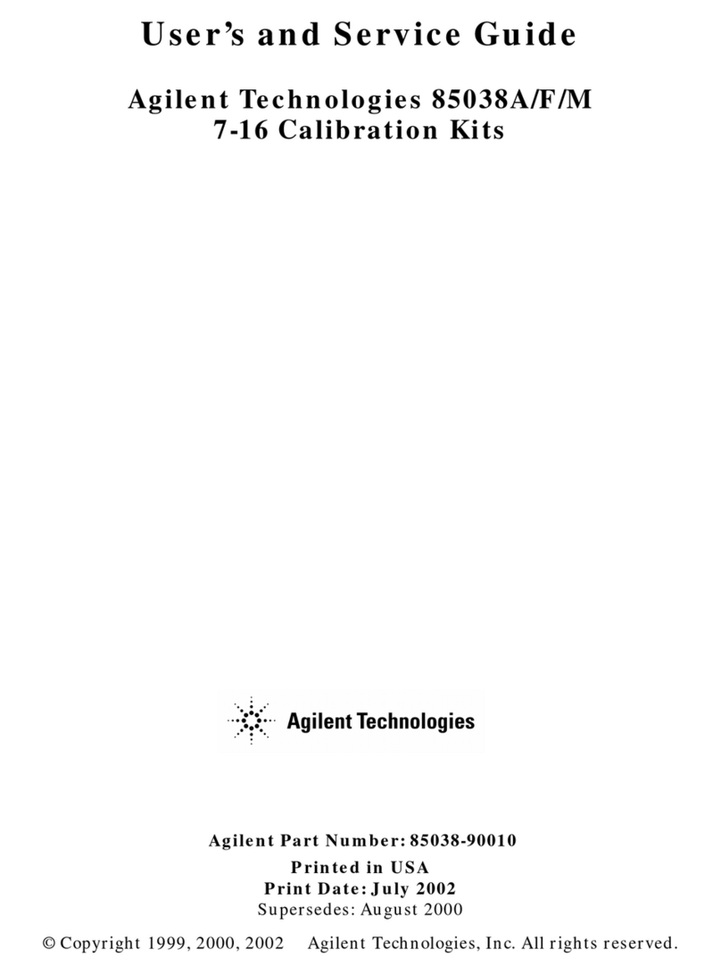 Agilent Technologies 85038M Manual