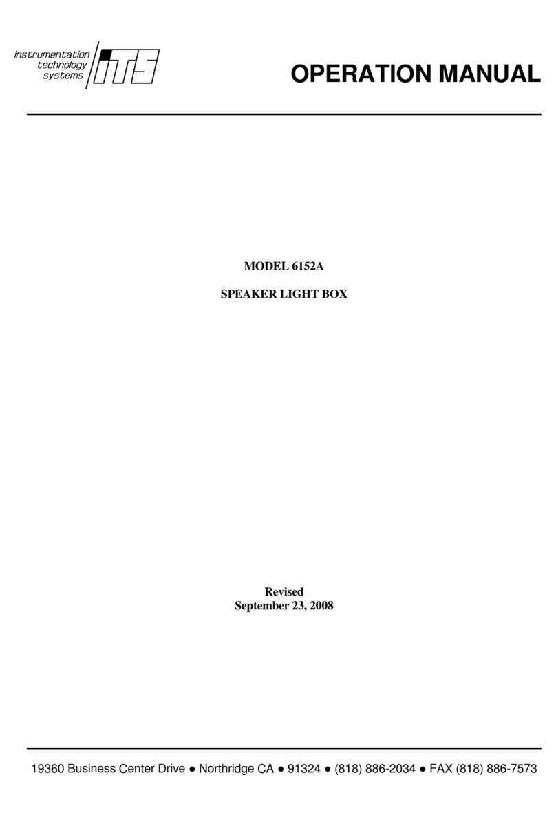 Instrumentation Technology Systems 6152A Operation manual