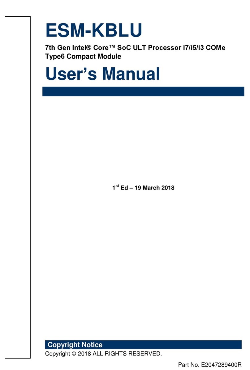 Avalue Technology ESM-KBLU User manual