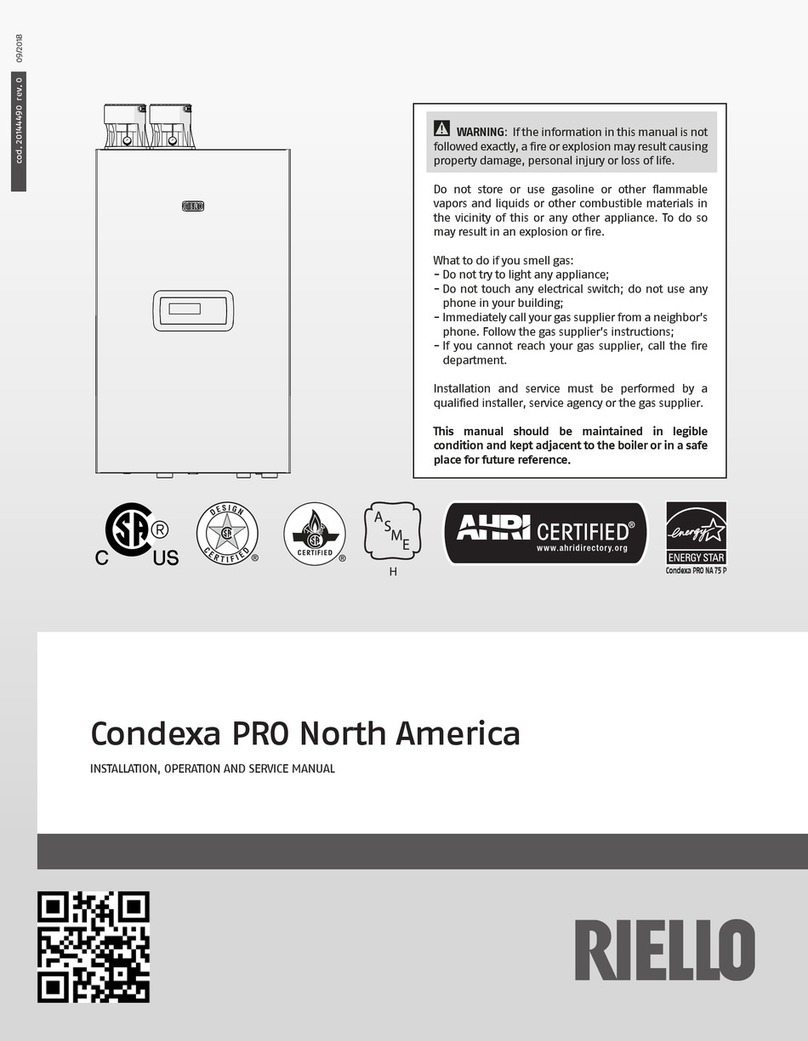 Riello Condexa PRO NA 75 P Installation, operation and service manual