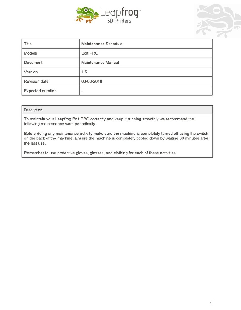 LeapFrog Bolt PRO Maintenance manual