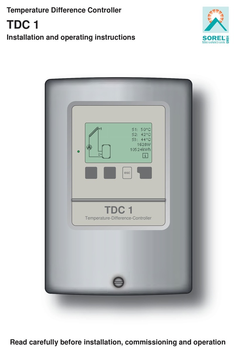 Sorel TDC 1 Installation and operating instructions