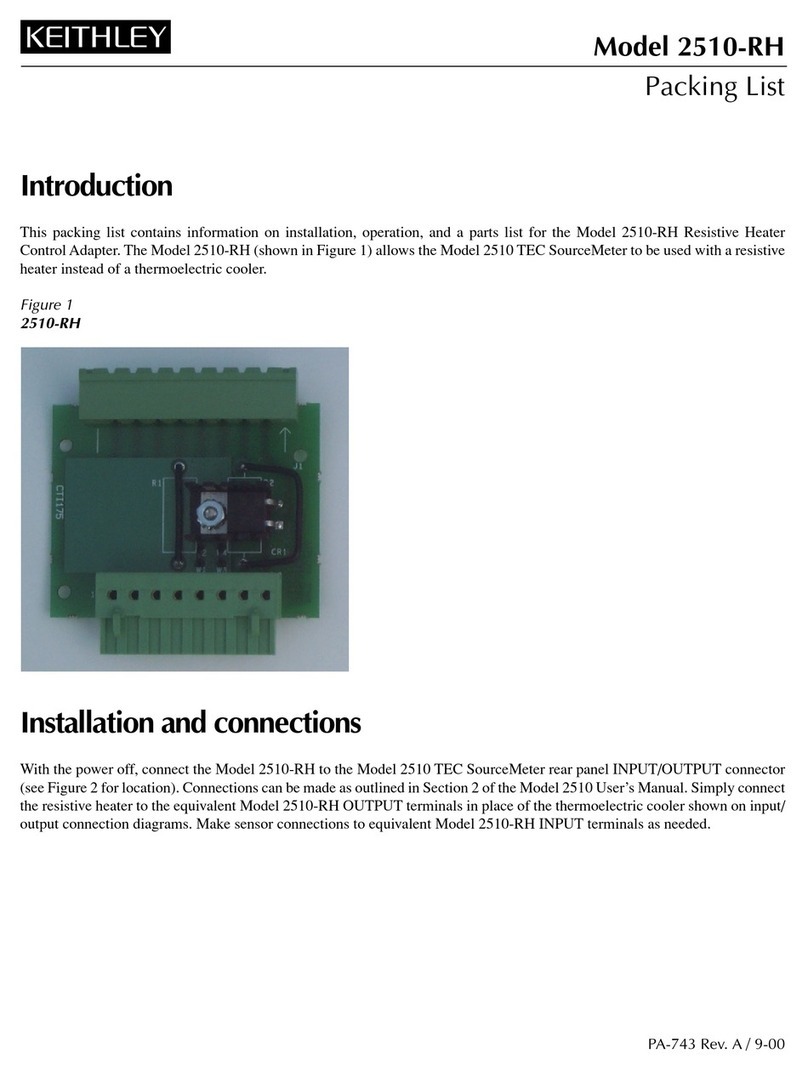 Keithley 2510-RH User manual