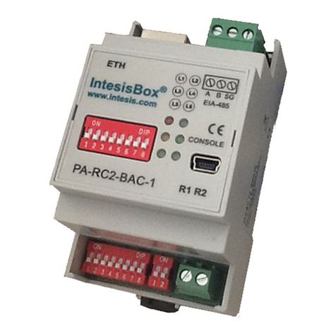 IntesisBox PA-RC2-BAC-1 User manual