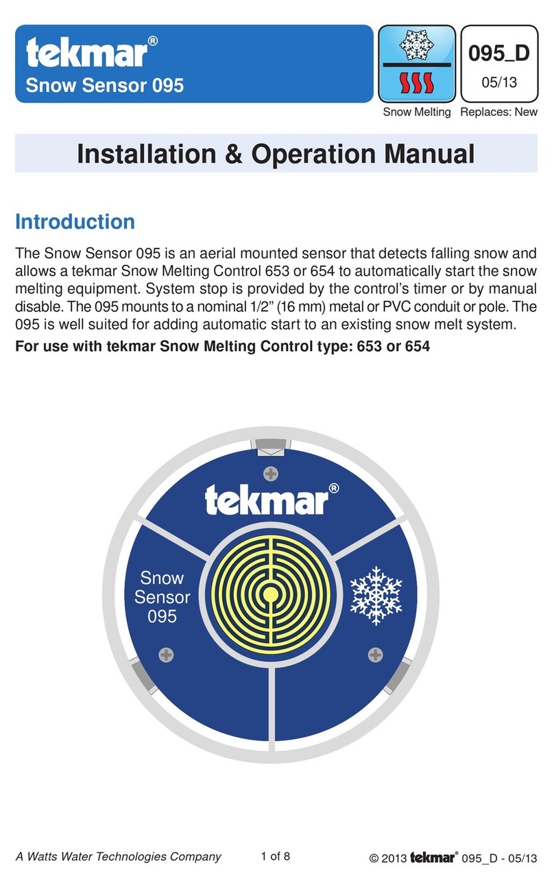 Tekmar Snow Sensor 095 Installation & operation manual