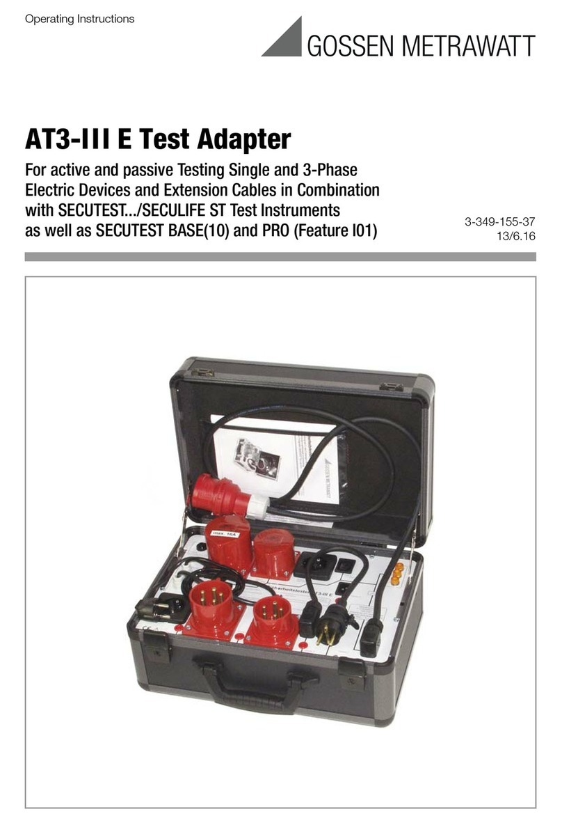Gossen MetraWatt AT3-III E User manual Gossen MetraWatt AT3-III E User manual