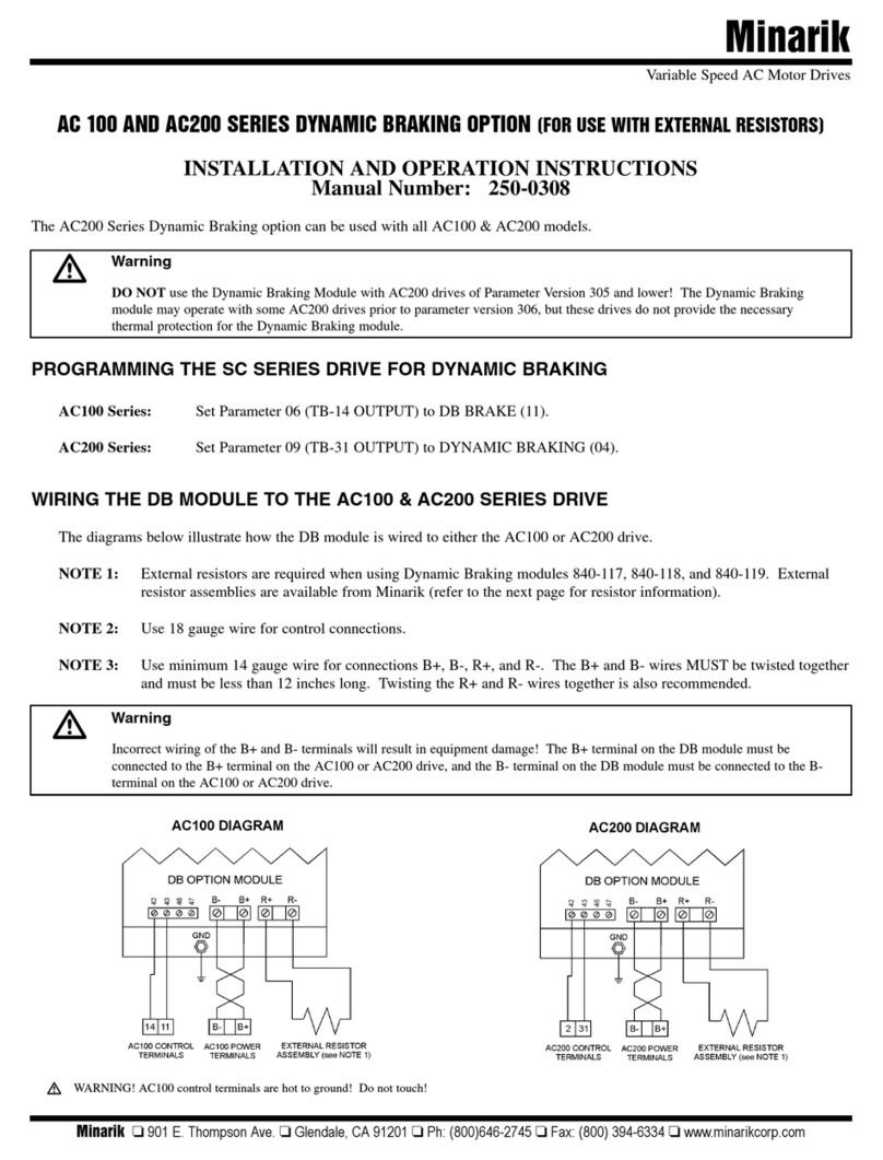 Minarik AC100 SERIES User manual