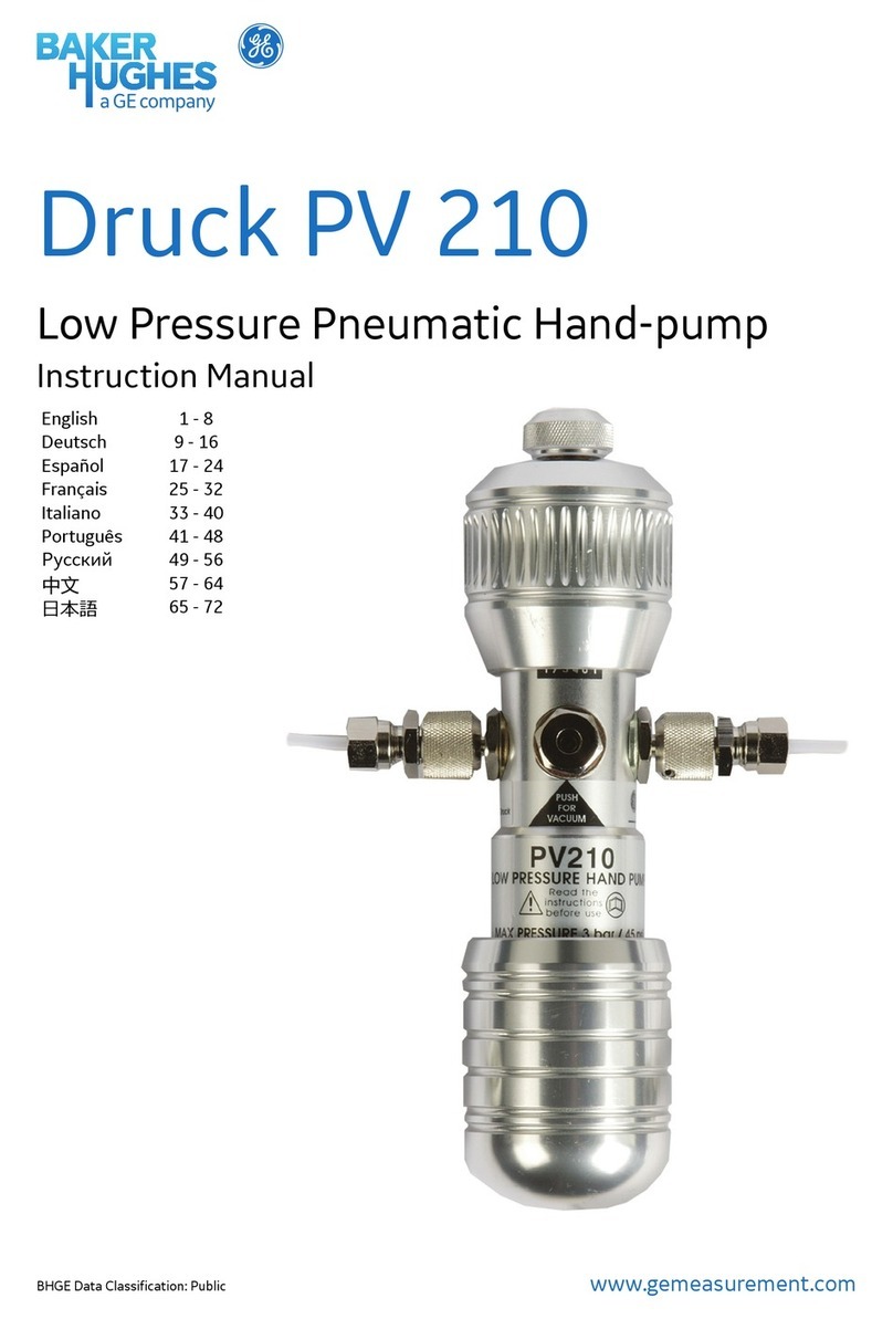 Baker Hughes Druck PV 210 instruction manual