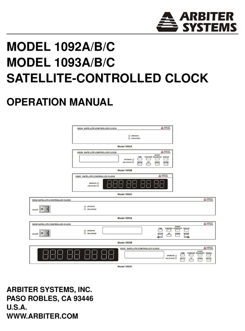 Arbiter Systems 1092A Operation manual