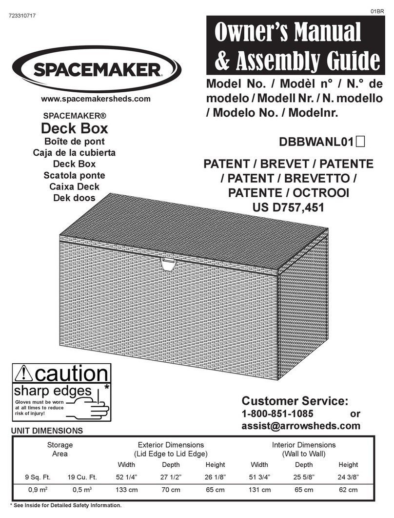 SPACEMAKER Deck Box Owner's manual & assembly guide SPACEMAKER Deck Box Owner's manual & assembly guide