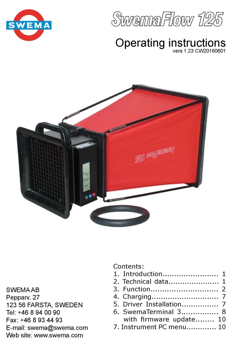 Swema SwemaFlow 125 operating instructions