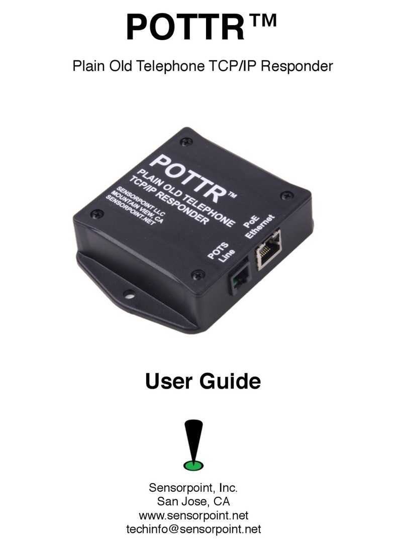 Sensorpoint POTTR user guide