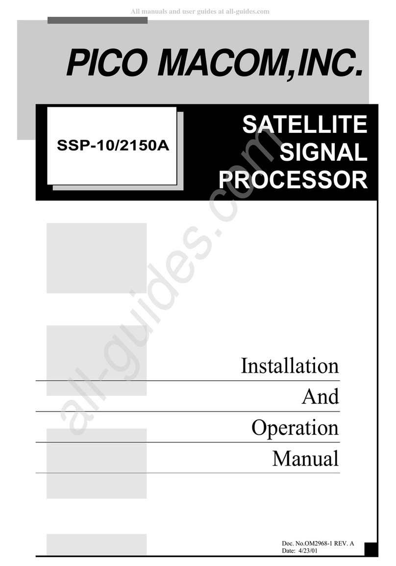 Pico Macom SSP-10/2150A Installation and operation
