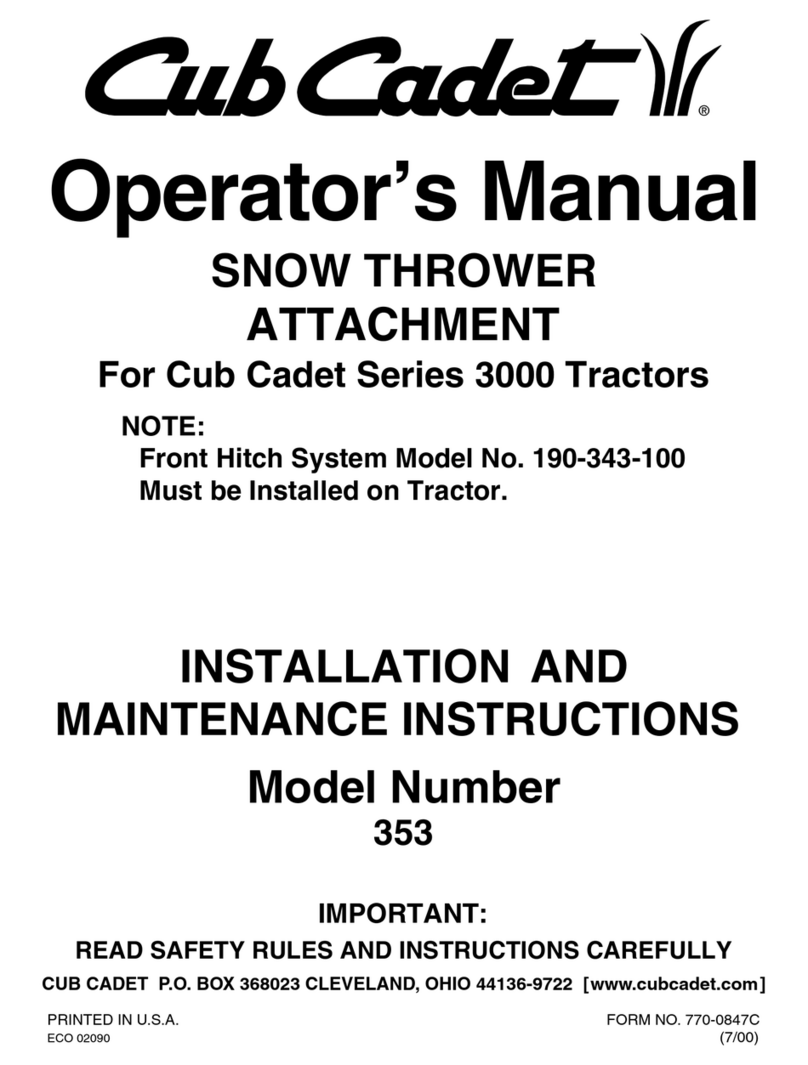 Cub Cadet 353 User manual