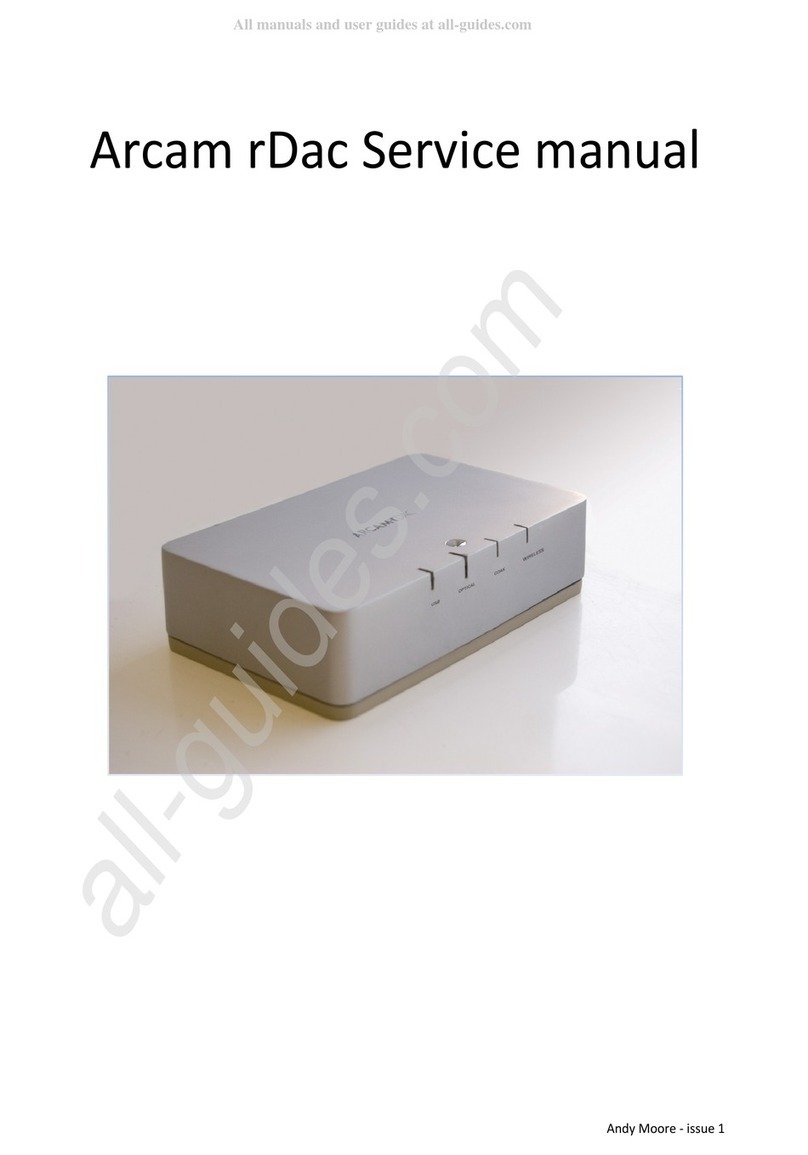 Arcam RDAC - User manual Arcam RDAC - User manual