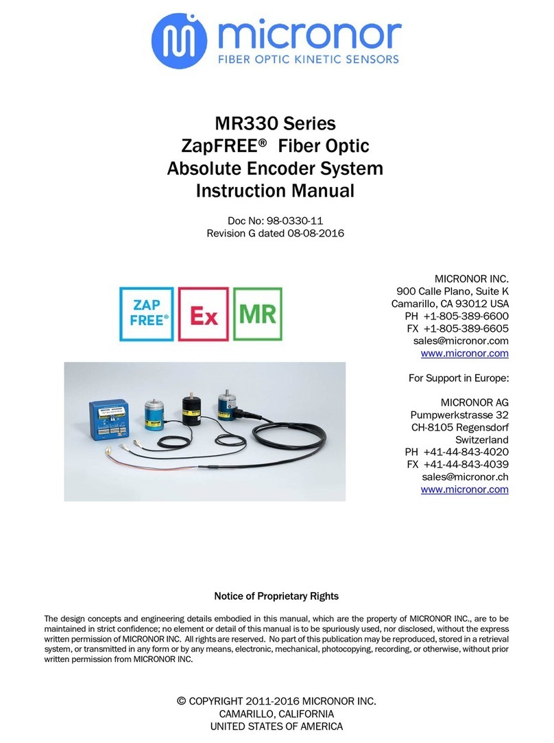 Micronor MR330 Series instruction manual Micronor MR330 Series instruction manual