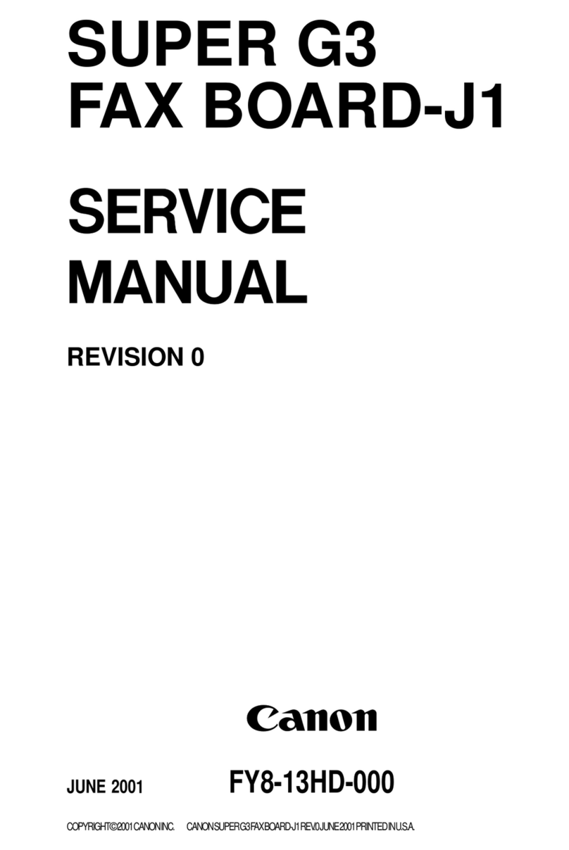 Canon Super G3 Fax Board-J1 Service manual