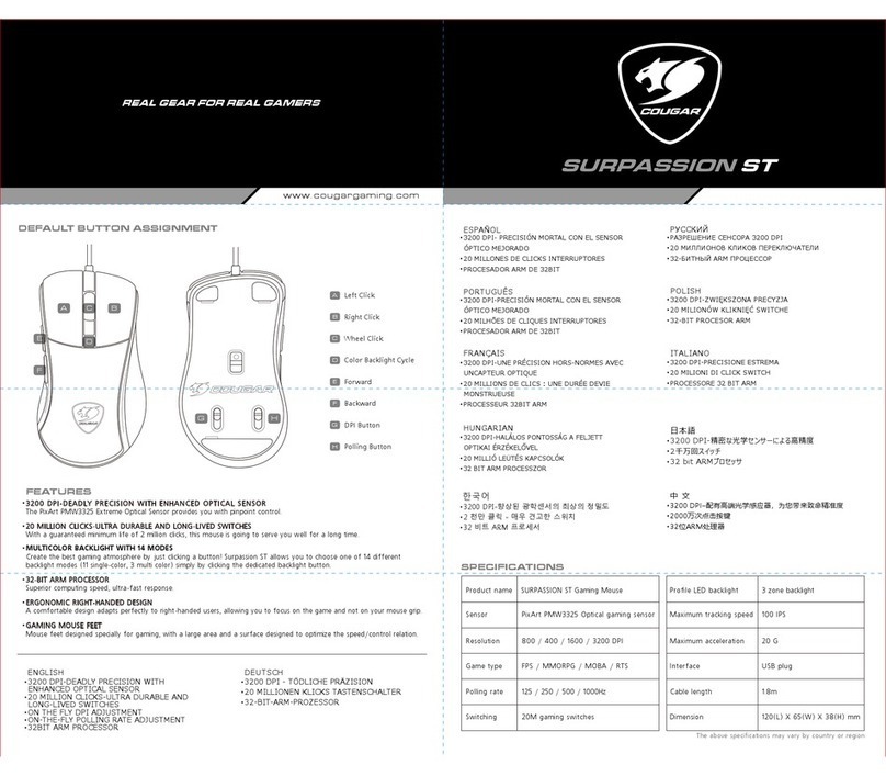 COUGAR SURPASSION ST user manual