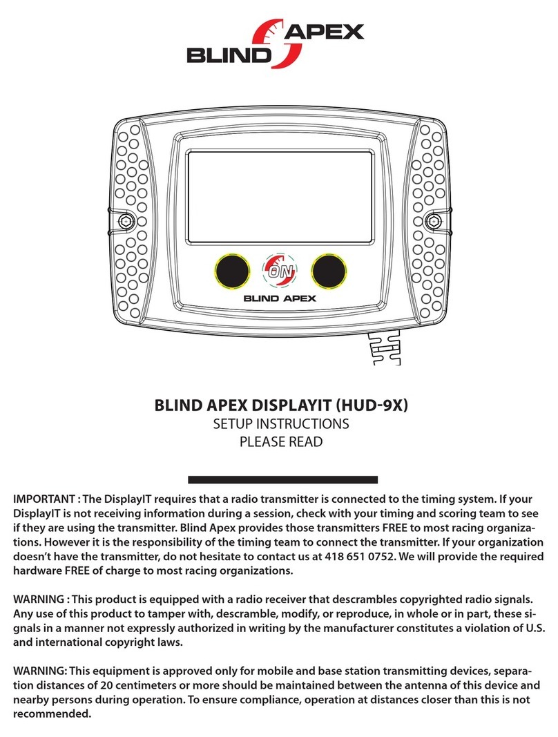 Blind Apex HUD-9X Manual