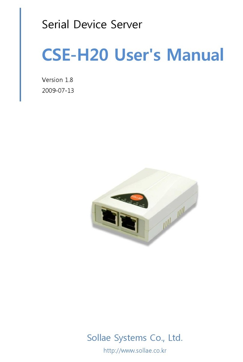 Sollae Systems CSE-H20 User manual