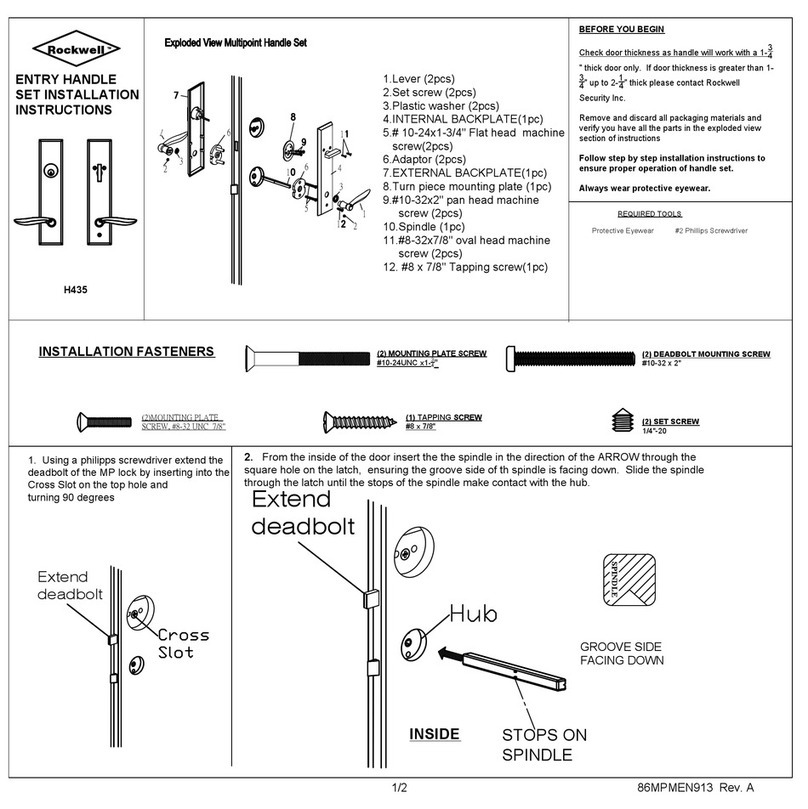 Rockwell H435 installation instructions