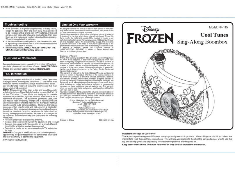 KIDdesigns FR-115 user manual