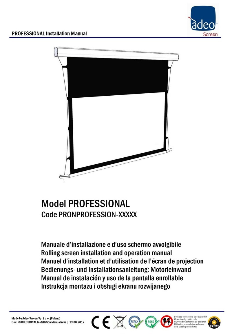 ADEO SCREEN PROFESSIONAL installation manual