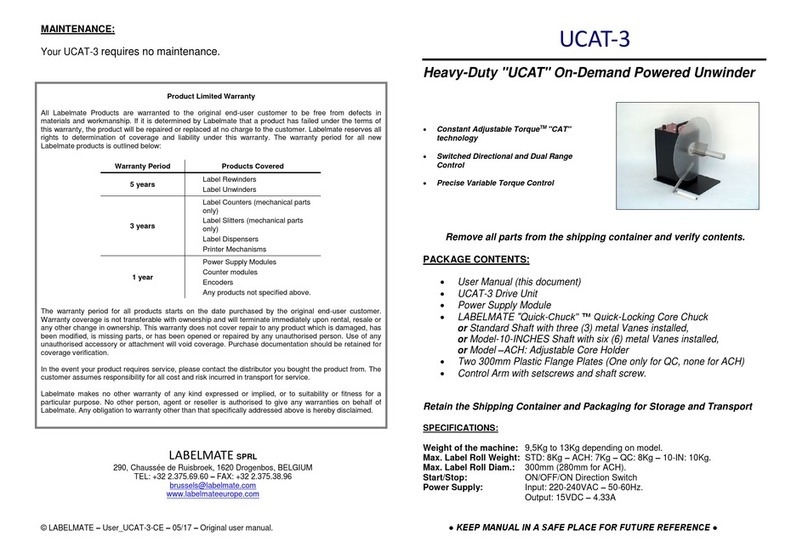 Labelmate UCAT-3 User manual
