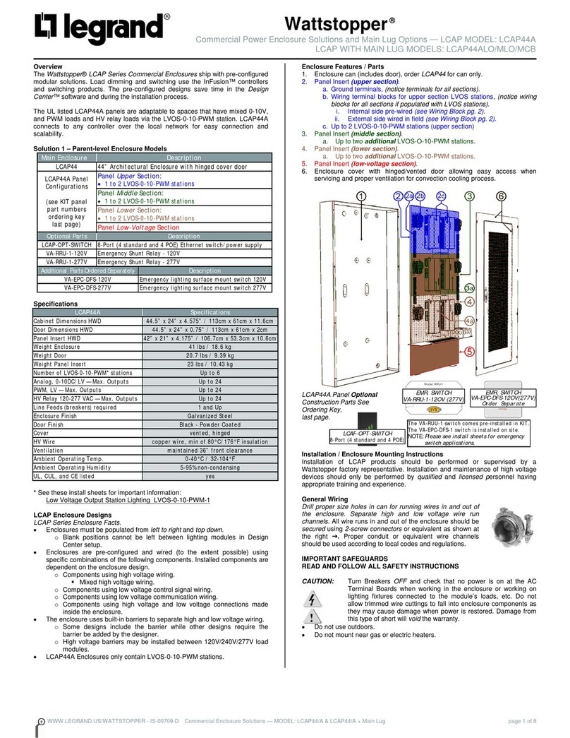 LEGRAND Wattstopper LCAP Series manual