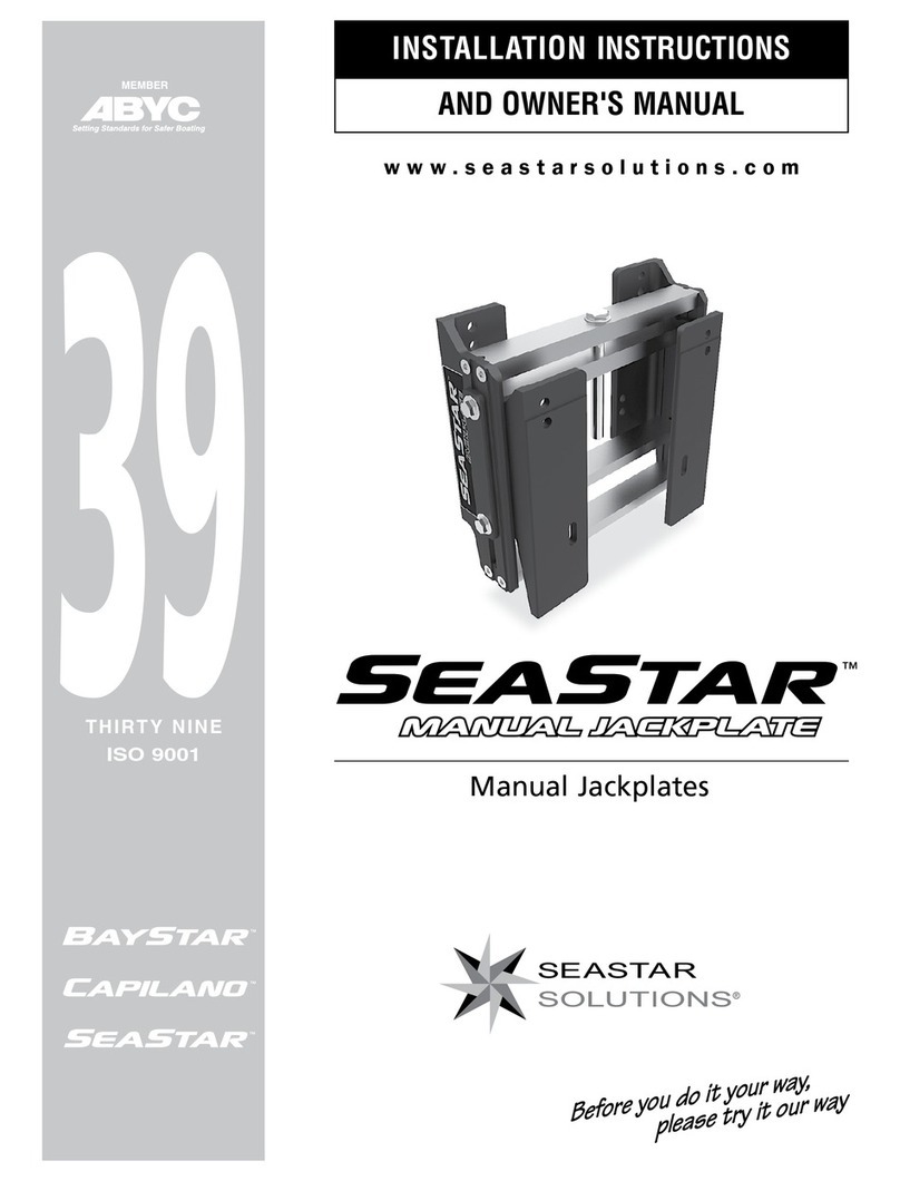 Seastar Solutions Seastar Jackplate Installation instructions and owner's manual