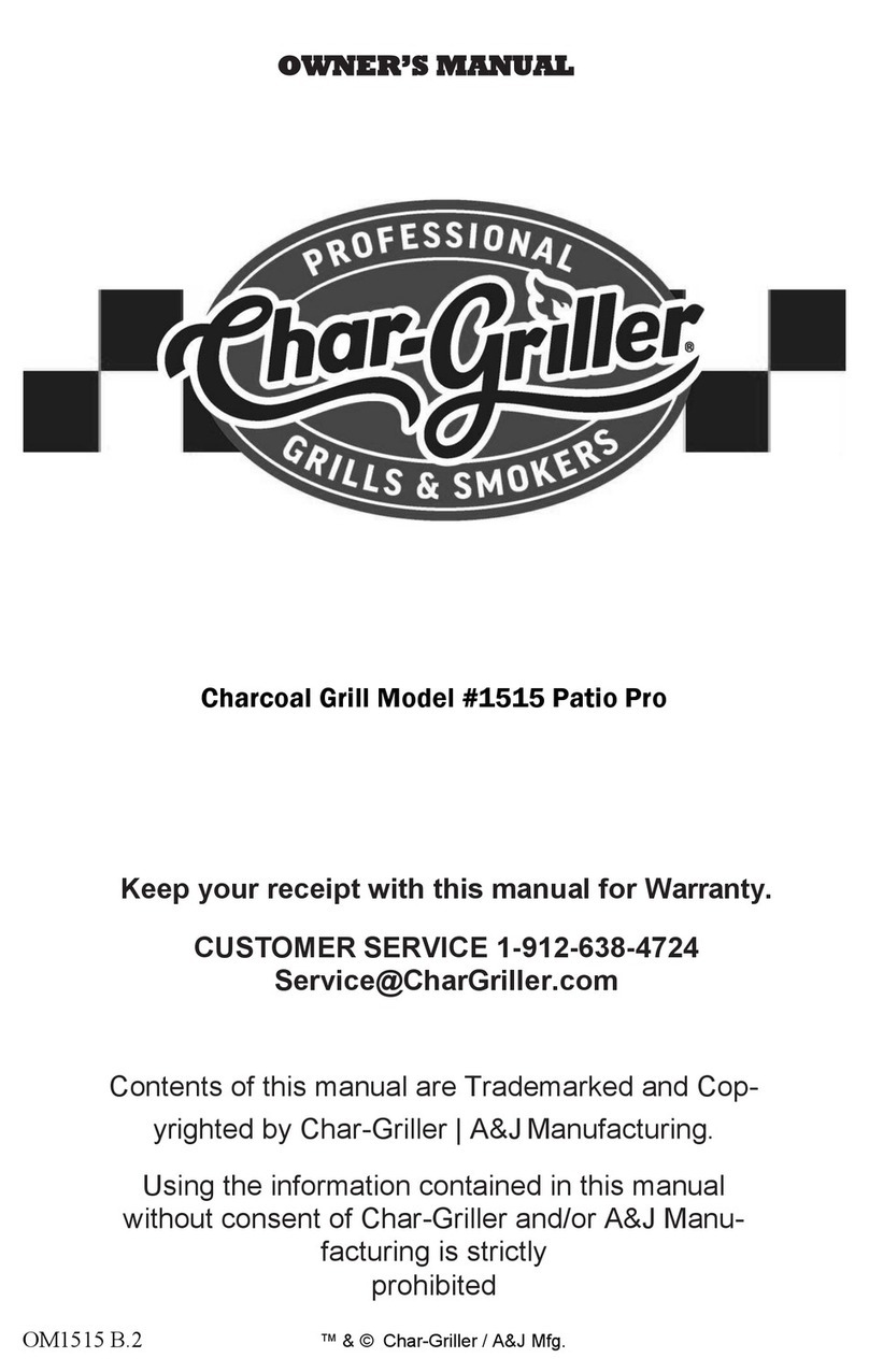 Char-Griller 1515 Patio Pro User manual