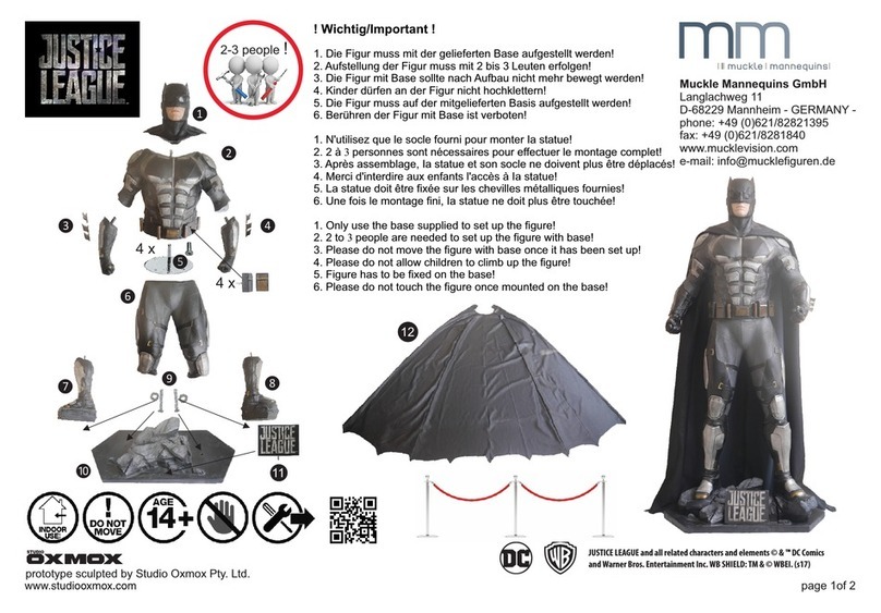 Muckle Mannequins justice league series User manual Muckle Mannequins justice league series User manual